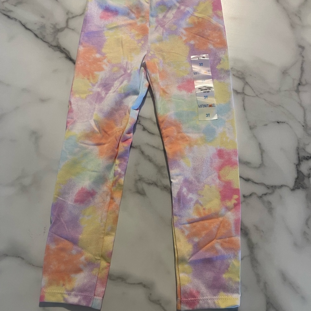 Colorful Tie-Dye Kids Leggings size 3T